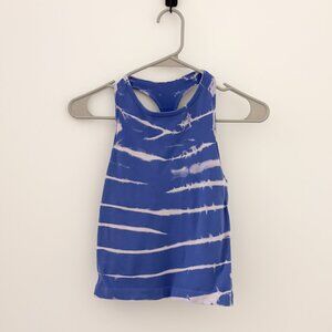 Intimately Free People Blue/Purple Tie Dye Cropped Racerback Tank Top